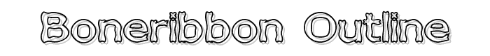 Boneribbon Outline font